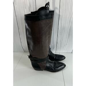 80s VTG Enzo Angiolini Shoes Womens Leather Boots Two Tone Western